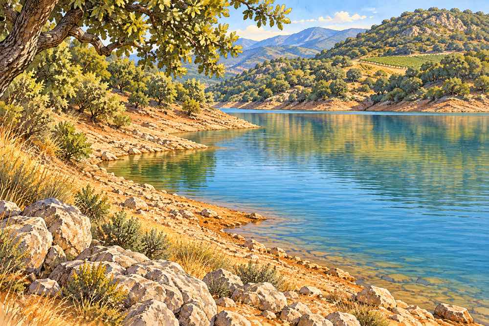 Les paysages aux abords de l’Agly 